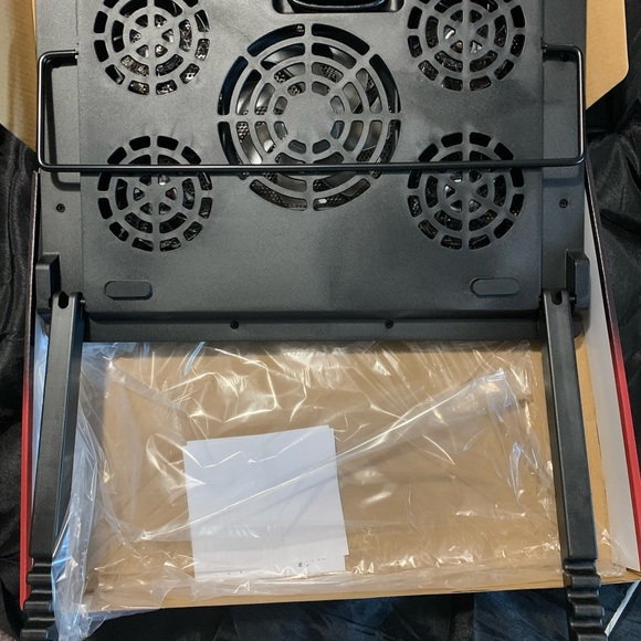 Kootek Laptop Cooling Pad 12"-17" Cooler Pad Chill Mat 5 Quiet Fans LED Lights - Picture 6 of 9